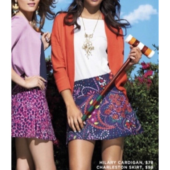 LILLY PULITZER Garden Menagerie Charleston Size 14 Multicolor Lined Flare Skirt - Picture 1 of 9